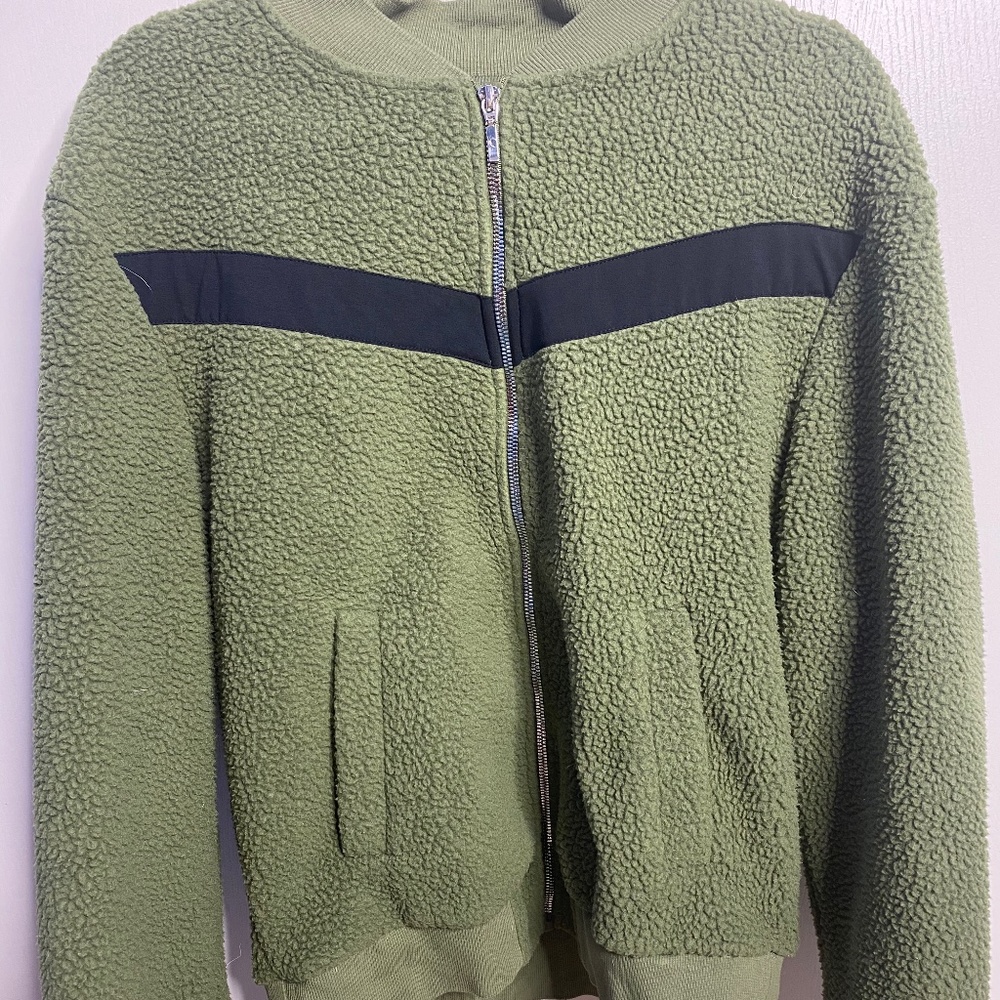 Olive fleece jacket